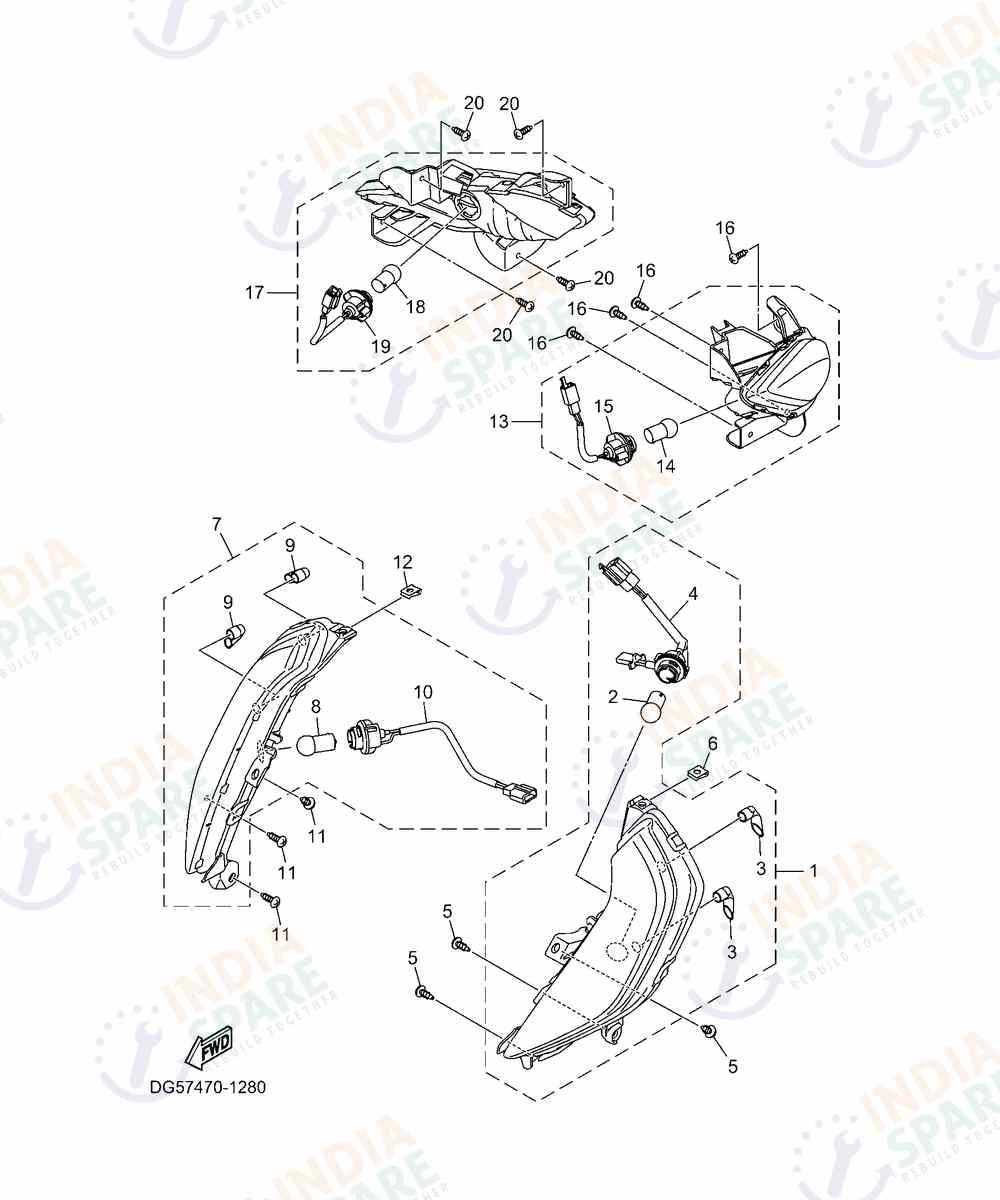 YAMAHA DG57 FASCINO 125CC DISC Series FLASHER LIGHT